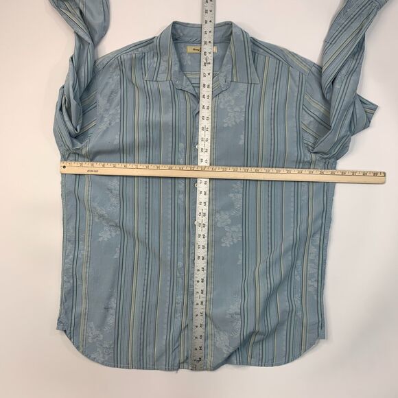 Vintage Tommy Bahama Shirt Mens XL Extra Large Silk Blend Textured Floral Hawaii - Picture 8 of 14